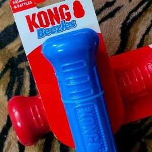 Kong Dog Beezles Squeaks and Rattles Red or Blue Ea. New!